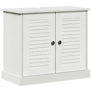 vidaXL Meuble sous évier VIGO Blanc et Blanc Antique 68 x 34 x 59 cm