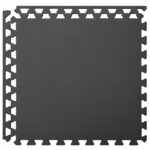 vidaXL Tapis de sol de piscine 6 Pièces Noir 2 16 ㎡ Mousse EVA