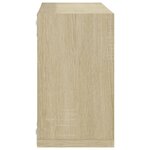 vidaXL Étagères cube murales 2 Pièces Chêne sonoma 26x15x26 cm