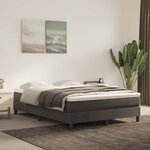 vidaXL Cadre de lit sans matelas gris foncé 140x200 cm velours