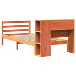 vidaXL Lit bibliothèque sans matelas cire marron 75x190 cm bois massif