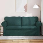 vidaXL Canapé Vert foncé 215 x 82 x 80 cm tissu