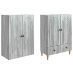 vidaXL Ensemble de Meubles 2 Pièces 66 x 34 5 x 95 cm Bois d'ingénierie