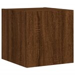 vidaXL Meubles TV muraux lumières LED 2 Pièces chêne marron 30 5x35x30 cm