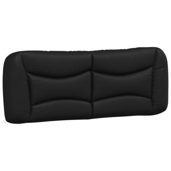 vidaXL Coussin de tête de lit noir 120 cm similicuir
