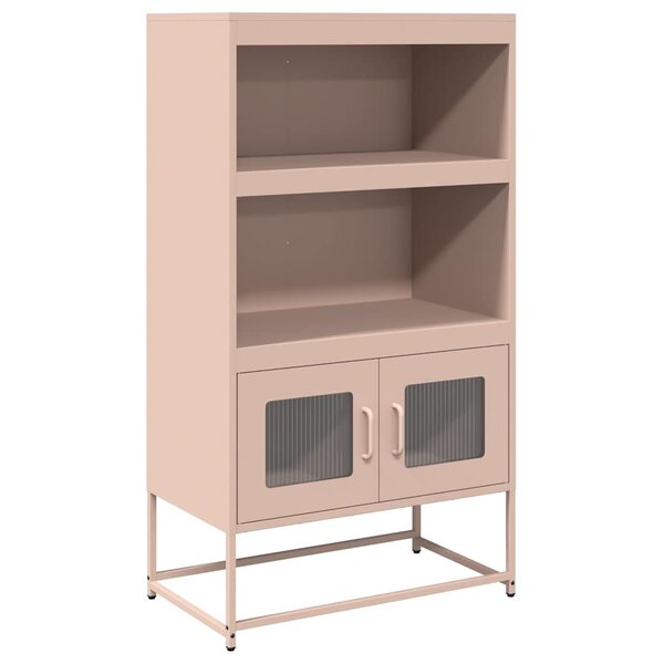 vidaXL Buffet haut rose 68x39x123 cm acier