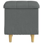 vidaXL Ottoman avec rangement Gris foncé 40 x 40 x 45 cm tissu
