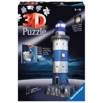 Puzzle 3d phare illuminé - ravensburger - monument 216 pieces - sans colle - avec leds couleur - des 8 ans