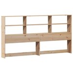 vidaXL Lit bibliothèque sans matelas 200x200 cm bois massif de pin