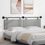 vidaXL Tête de lit suspendue Gris nuage tissu