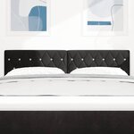 vidaXL Tête de Lit LED avec des lumières à LED Noir 80 cm Velours