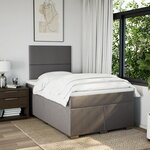 vidaXL Sommier à lattes de lit avec matelas taupe 120x190 cm tissu