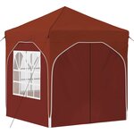 vidaXL Tente de fête pop-up 192 x 192 x 245 cm Terre cuite
