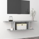 vidaXL Meuble TV mural Gris béton 103x30x26 5 cm