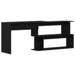 vidaXL Bureau Chêne noir 200 x 50 x 76 cm Bois d'ingénierie