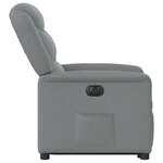 vidaXL Fauteuil inclinable électrique gris clair tissu