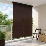 vidaXL Store enrouleur Marron 140 x 250 cm Tissu et Aluminium