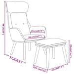 vidaXL Chaise de relaxation repose-pied Gris clair Similicuir et tissu