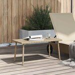 VidaXL Table basse de jardin rectangulaire beige 80x40x37 cm rotin