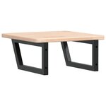 vidaXL Étagère de vasque murale acier et bois de chêne massif