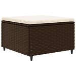 vidaXL Salon de jardin 6 Pièces avec coussins Marron Résine tressée