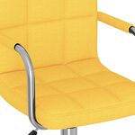 vidaXL Chaise pivotante de salle à manger Jaune moutarde Tissu