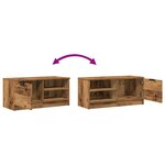 vidaXL Meuble TV vieux bois 80x35x36 5 cm bois d'ingénierie