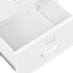 vidaXL Bureau industriel avec tiroirs Blanc 105x52x75 cm Acier