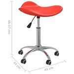 vidaXL Chaise pivotante à manger Rouge Similicuir