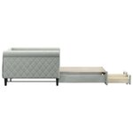 vidaXL Lit de jour et gigogne et tiroirs gris clair 100x200 cm velours