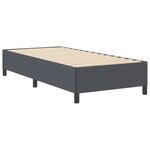 Cadre de lit vidaXL Gris foncé 90x190 cm en tissu côtelé