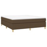 vidaXL Sommier à lattes de lit avec matelas Marron foncé 160x200 cm