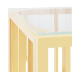 vidaXL Table basse 110x45x45 cm acier inoxydable et verre