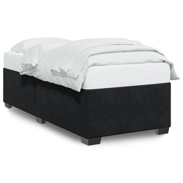 vidaXL Cadre de lit sans matelas noir 100x200 cm velours