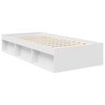 vidaXL Cadre de lit Blanc 90 x 190 cm Bois de pin massif