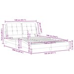 vidaXL Cadre de lit sans matelas Zadar noir et blanc 140x190 cm similicuir