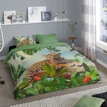 Good Morning Housse de couette JUNGLE 240x200/220 cm Multicolore