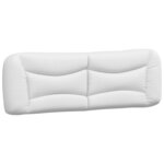 vidaXL Cadre de lit avec lumières LED blanc noir 160x200 cm similicuir