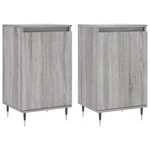 vidaXL Buffets 2 Pièces sonoma gris 40x35x70 cm bois d'ingénierie