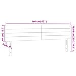 vidaXL Tête de lit à LED Gris clair 160x5x78/88 cm Tissu