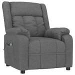 vidaXL Fauteuil inclinable électrique Gris foncé Tissu