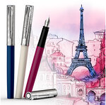 Stylo plume waterman allure deluxe rose  plume fine  cartouche d'encre bleue  coffret cadeau