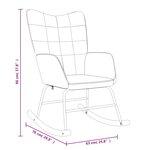 vidaXL Chaise à bascule avec tabouret Bleu Tissu