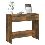 vidaXL Table console Chêne fumé 90x36x75 cm Bois d'ingénierie