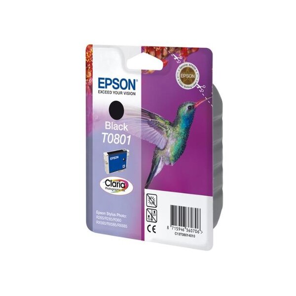 Encre originale claria photographic t0801 r265/r360  noir epson