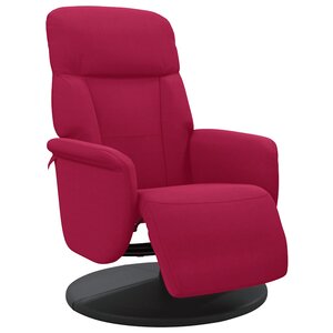 vidaXL Fauteuil inclinable avec repose-pied rouge bordeaux velours