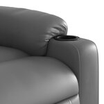 vidaXL Fauteuil de massage inclinable Gris Similicuir