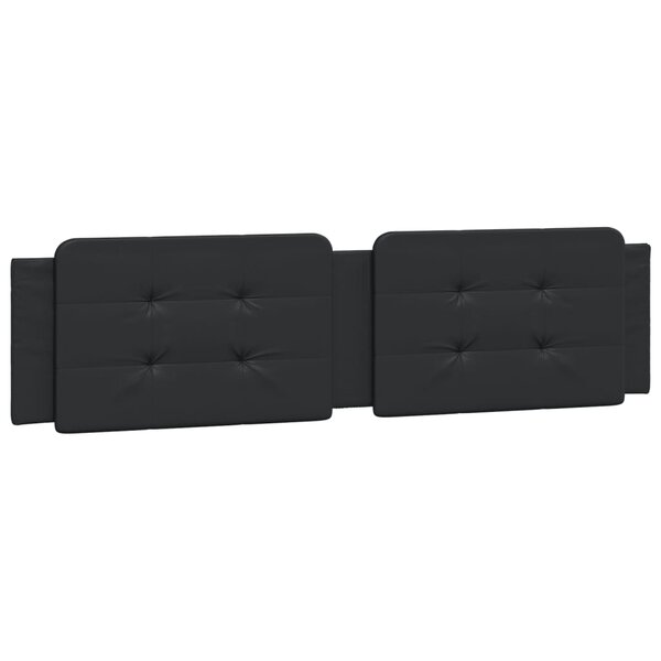vidaXL Coussin de tête de lit noir 193 cm similicuir