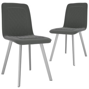 vidaXL Chaises à manger lot de 2 gris velours