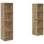 vidaXL Ensemble meuble TV 4 Pièces Chêne artisanal 37 x 37 x 72 cm